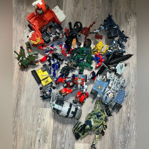 Huge Lot of Action Figures Talking Optimus Prime & More